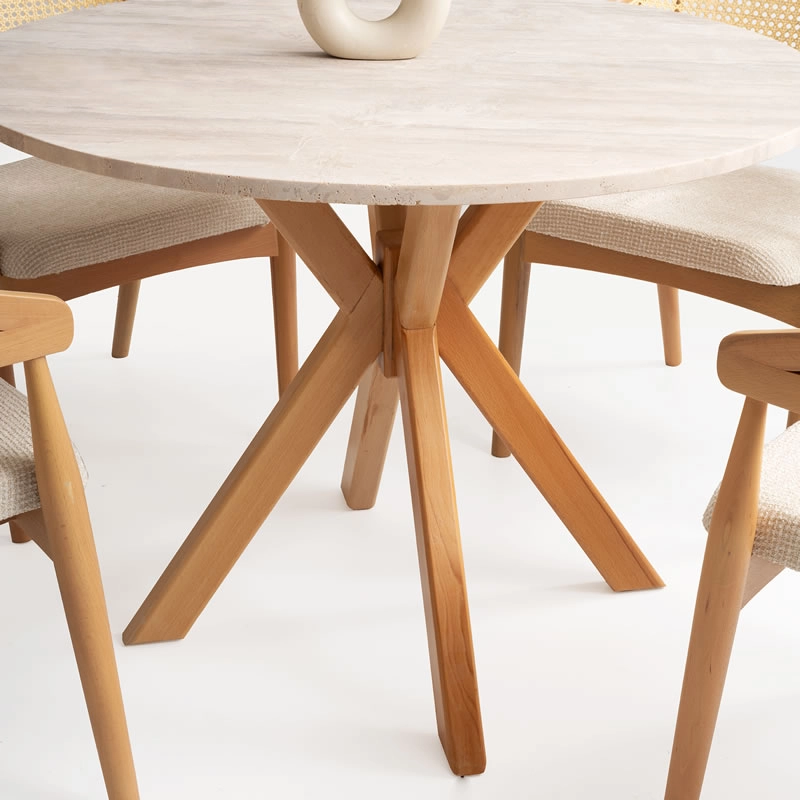 Traverten Oval Masa