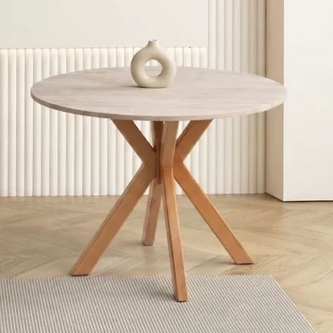Traverten Oval Yemek Masası