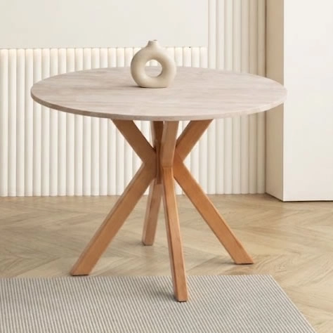 Traverten Oval Masa